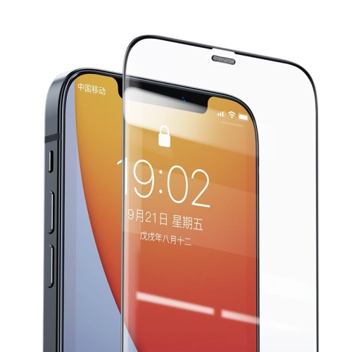 Kup Benks 0.3mm Apple Gehärtetes Glas V-Pro 3D iPhone 12 Pro Max Schwarz - BKS222BLK - {ean13} - Sklep Home Screen