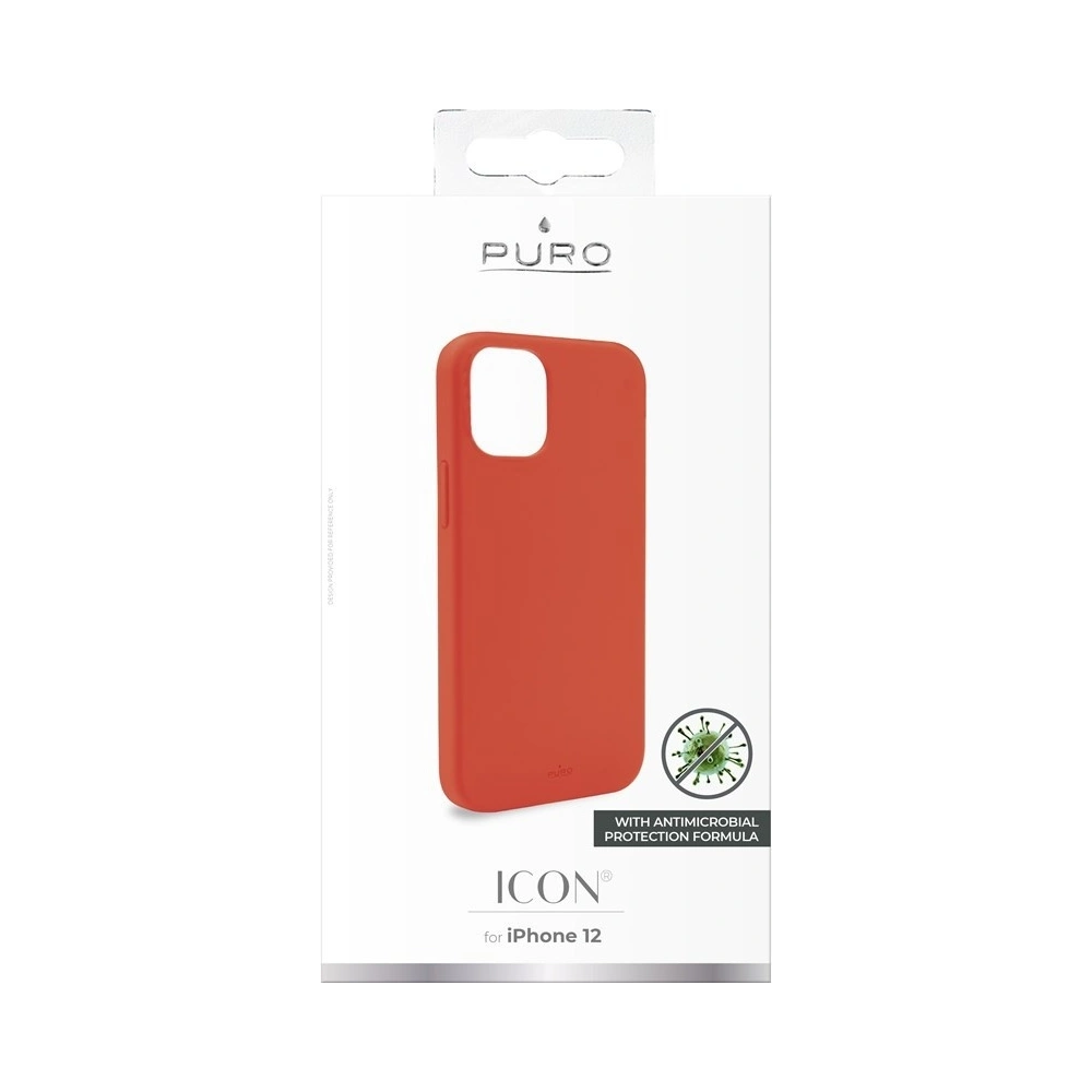Etui PURO ICON Anti-Microbial Cover Apple iPhone 12 mini (czerwony)