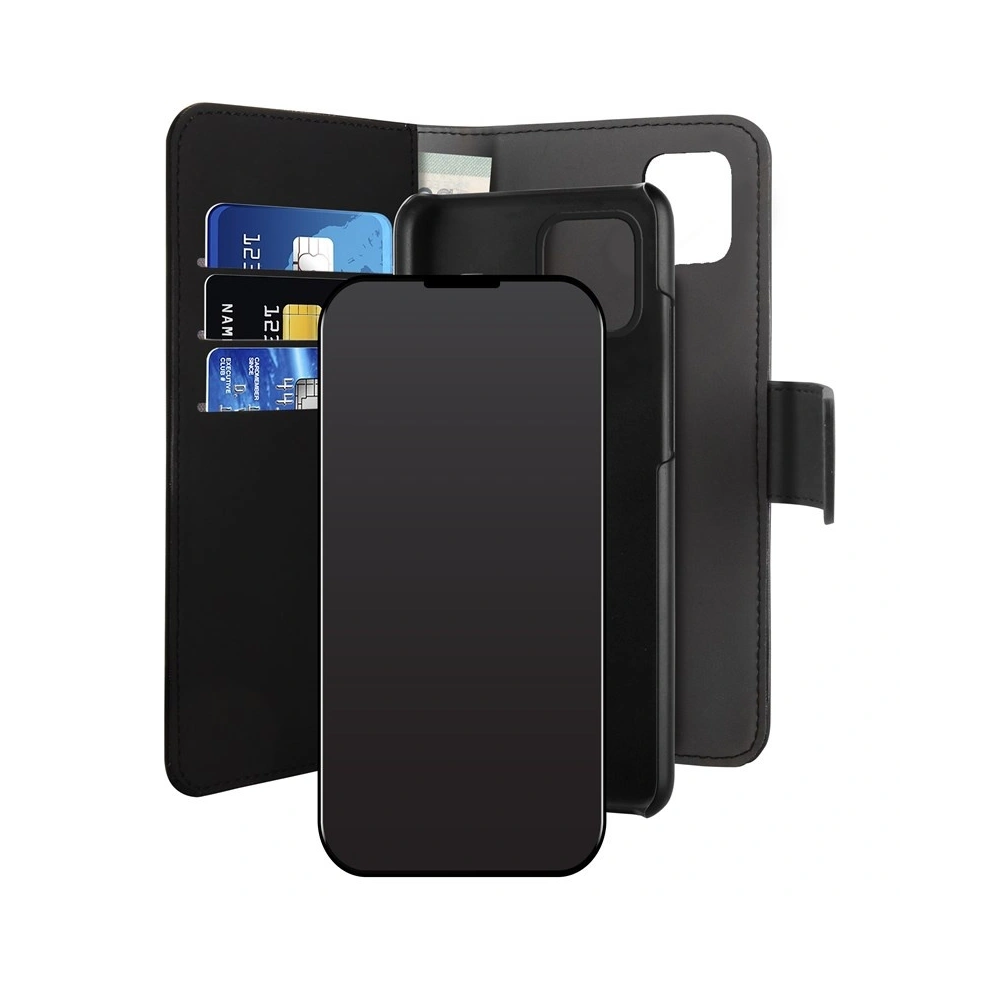 Etui PURO Wallet Detachable 2w1 Apple iPhone 12/12 Pro (czarny)