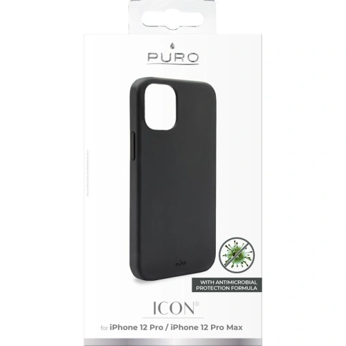 Kup Etui PURO ICON Antimikrobiális borító Apple iPhone 12/12 Pro (fekete) - PUR352BLK - {ean13} - Sklep Home Screen