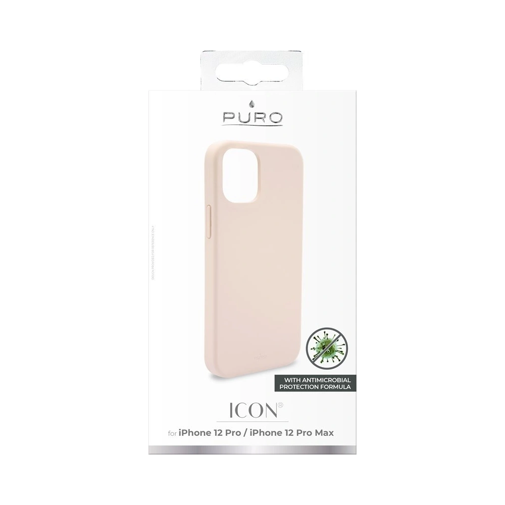 Etui PURO ICON Anti-Microbial Cover Apple iPhone 12/12 Pro (różowy)