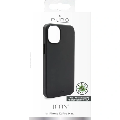 Kup Etui PURO ICON Anti-Microbial Cover Apple iPhone 12 Pro Max (czarny) - PUR360BLK - {ean13} - Sklep Home Screen