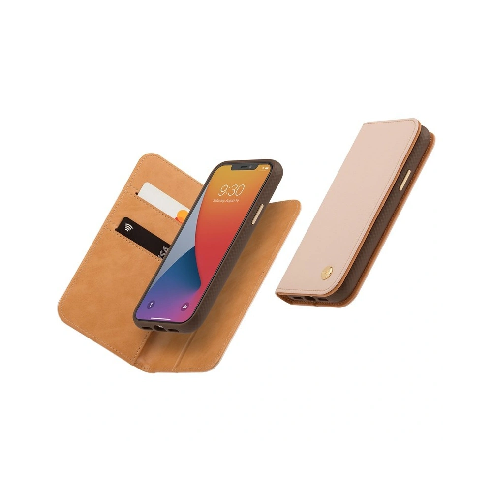 Etui Moshi Overture 2w1 Apple iPhone 12 Pro Max z kieszeniami na karty + stand up (system SnapTo) (Luna Pink)