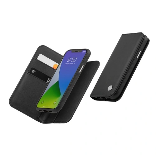 Kup Moshi Apple Tasche Overture 2-in-1 iPhone 12/12 Pro mit Kartenfächern + Aufsteller (SnapTo System) (Jet Black) - MOSH109BLK - {ean13} - Sklep Home Screen