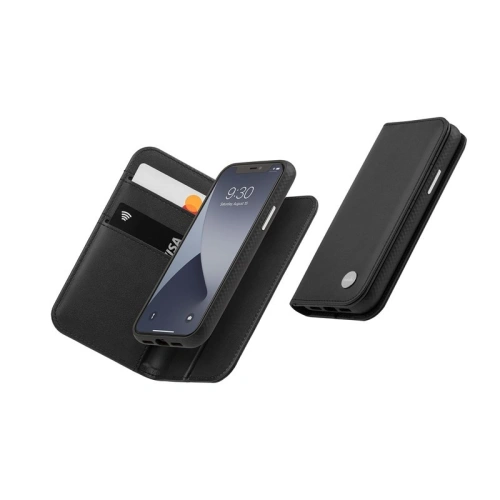 Kup Moshi Apple Tasche Overture 2-in-1 iPhone 12 mini mit Kartenfächern + Aufsteller (SnapTo-System) (Jet Black) - MOSH111BLK - {ean13} - Sklep Home Screen