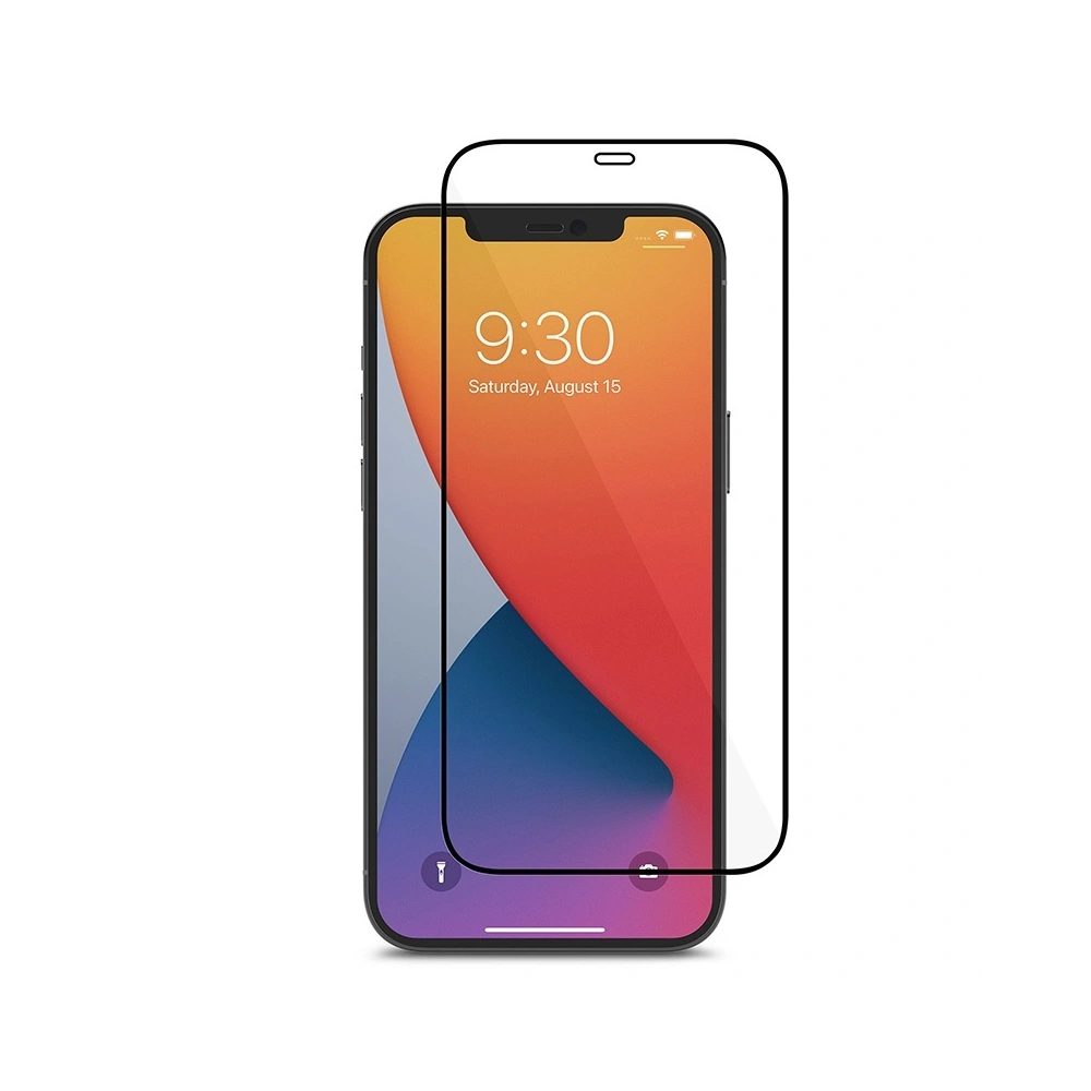 Szkło hybrydowe Moshi AirFoil Pro Apple iPhone 12 Pro Max (czarna ramka)