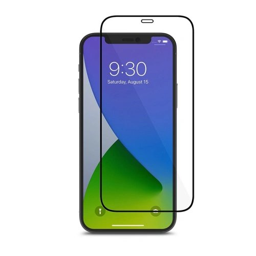 Kup Sticlă hibridă Moshi AirFoil Pro Apple iPhone 12/12 Pro (ramă neagră) - MOSH125BLK - {ean13} - Sklep Home Screen