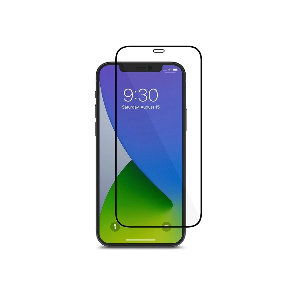 Szkło hybrydowe Moshi AirFoil Pro Apple iPhone 12/12 Pro (czarna ramka)