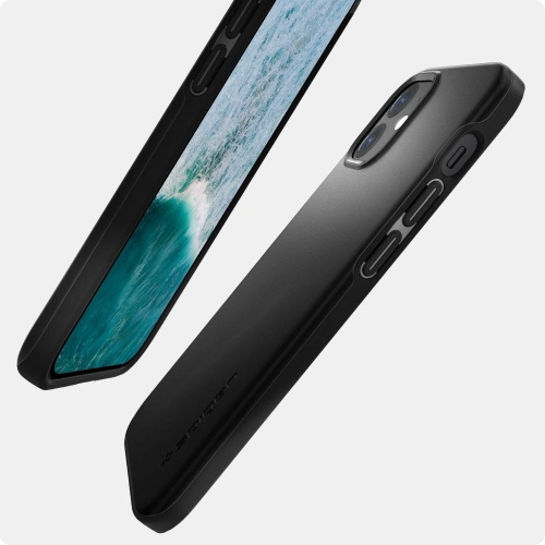 Kup Etui Spigen Thin Fit Apple iPhone 12 mini Fekete - SPN1293BLK - {ean13} - Sklep Home Screen