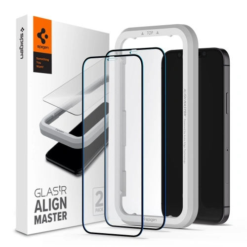 Kup Edzett üveg Spigen GLAS.tR AlignMaster Apple iPhone 12 Pro Max Fekete [2 PACK] - SPN1348BLK - {ean13} - Sklep Home Screen