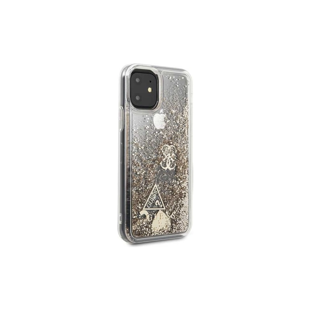 Guess GUOHCN61GLHFLGO Apple iPhone 11 gold/złoty hardcase Glitter Charms