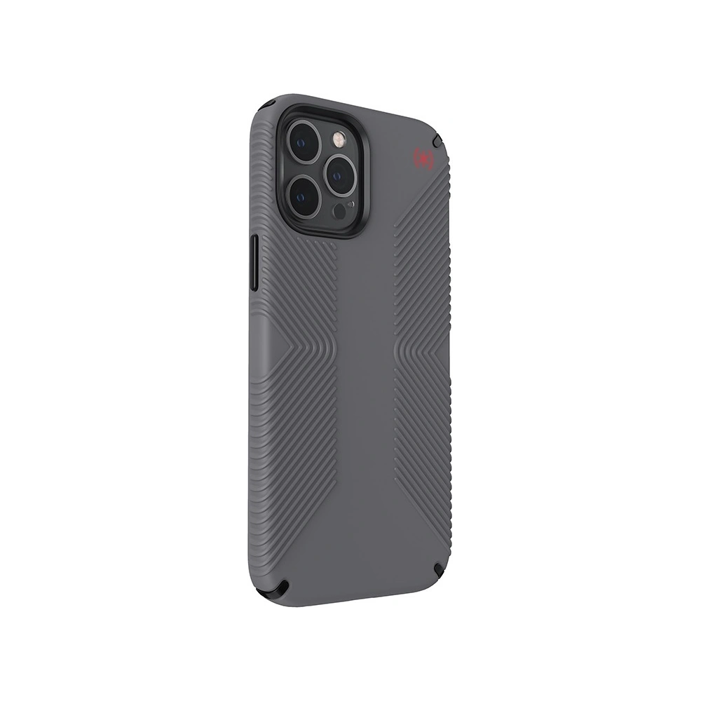 Etui Speck Presidio2 Grip Apple iPhone 12 Pro Max z powłoką MICROBAN (Graphite Grey/Bold Red)