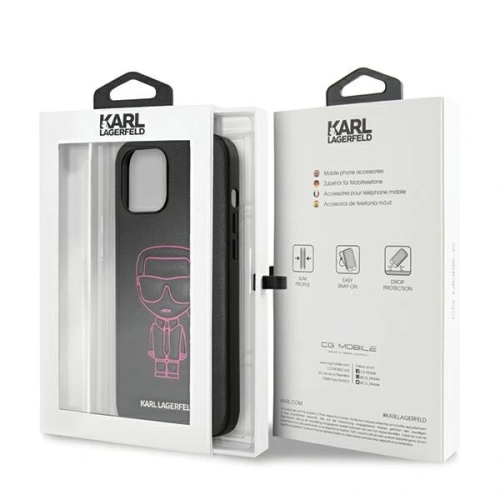Kup Etui Karl Lagerfeld KLHCP12LPCUIKPI Apple iPhone 12 Pro Max roz/pink hardcase Karl Ikonik Outline - KLD358PNK - {ean13} - Sklep Home Screen