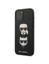 Etui Karl Lagerfeld KLHCP12LSAKICKCBK Apple iPhone 12 Pro Max černý/black hardcase Saffiano Ikonik Karl&Choupette Head