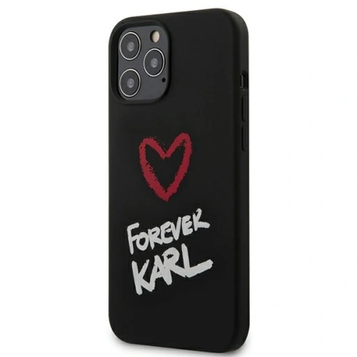 Kup Etui Karl Lagerfeld KLHCP12LSILKRBK Apple iPhone 12 Pro Max negru/black hardcase Silicone Forever Karl - KLD360BLK - {ean13} - Sklep Home Screen