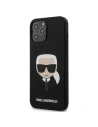 Etui Karl Lagerfeld KLHCP12LSLKHBK Apple iPhone 12 Pro Max negru/black hardcase Silicone Karl`s Head