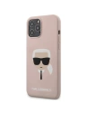 Etui Karl Lagerfeld KLHCP12LSLKHLP Apple iPhone 12 Pro Max világosrózsaszín/hardcase szilikon Karl feje