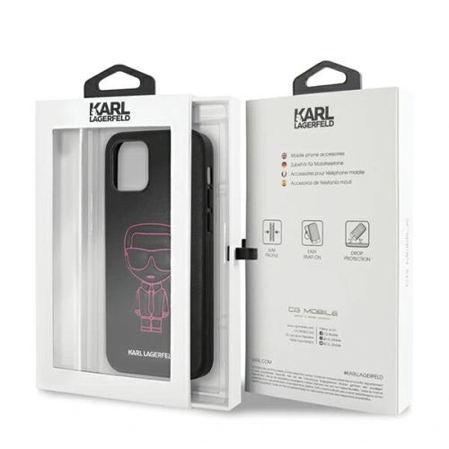 Buy Karl Lagerfeld KLHCP12MPCUIKPI Apple iPhone 12/12 Pro pink hardcase Karl Ikonik Outline - KLD364PNK - {ean13} - Home Screen Store Europe