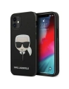 Etui Karl Lagerfeld KLHCP12MSAKHBK Apple iPhone 12/12 Pro fekete/hardcase Saffiano Ikonik Karl feje