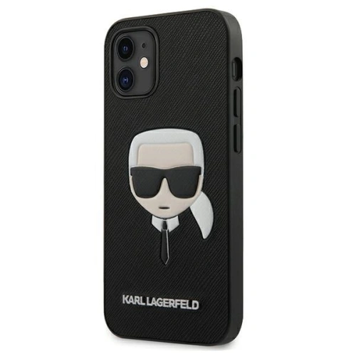 Kup Etui Karl Lagerfeld KLHCP12MSAKHBK Apple iPhone 12/12 Pro fekete/hardcase Saffiano Ikonik Karl feje - KLD365BLK - {ean13} - Sklep Home Screen