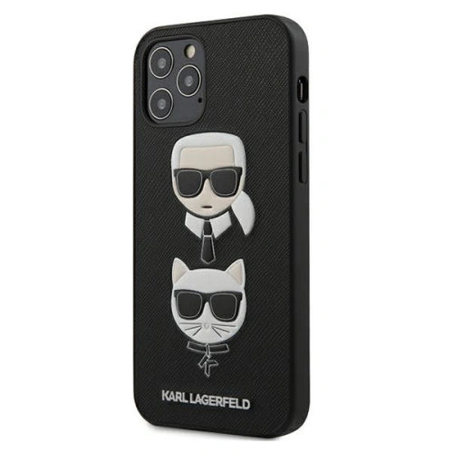 Kup Etui Karl Lagerfeld KLHCP12MSAKICKCBK Apple iPhone 12/12 Pro fekete/black hardcase Saffiano Ikonik Karl&Choupette Head - KLD366BLK - {ean13} - Sklep Home Screen