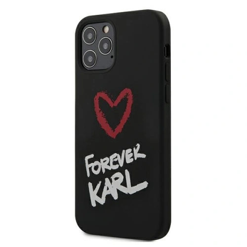 Kup Etui Karl Lagerfeld KLHCP12MSILKRBK Apple iPhone 12/12 Pro fekete/black hardcase Silicone Forever Karl - KLD367BLK - {ean13} - Sklep Home Screen