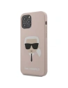 Etui Karl Lagerfeld KLHCP12MSLKHLP Apple iPhone 12/12 Pro világos rózsaszín/hardcase Szilikon Karl feje