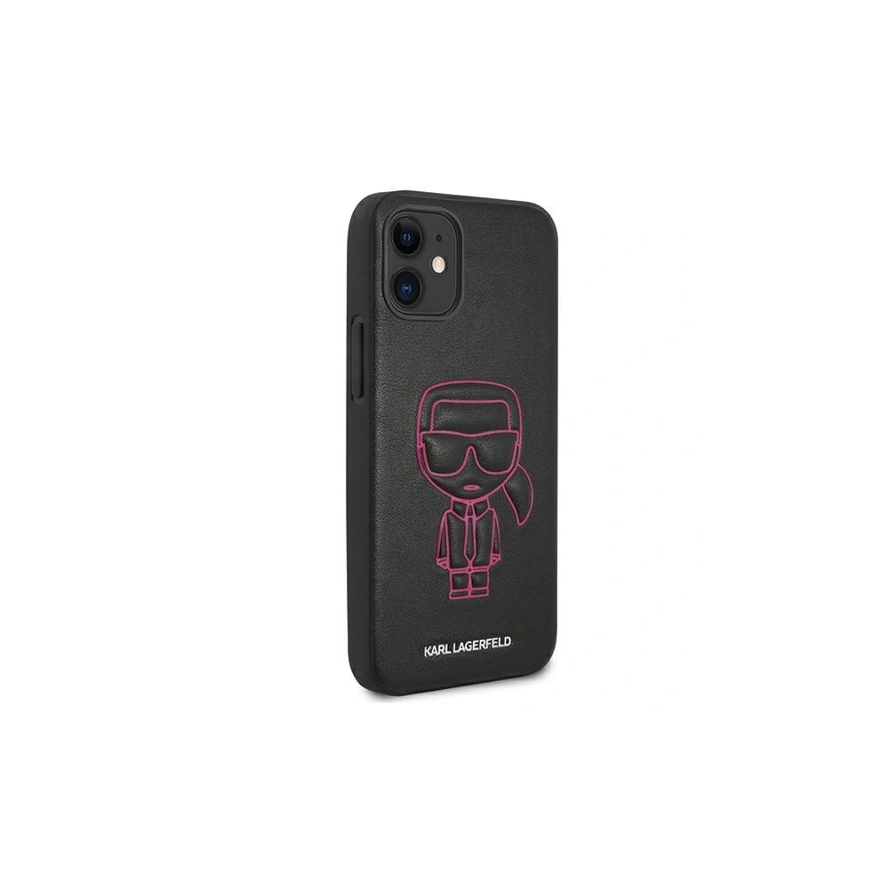 Etui Karl Lagerfeld KLHCP12SPCUIKPI Apple iPhone 12 mini różowy/pink hardcase Karl Ikonik Outline