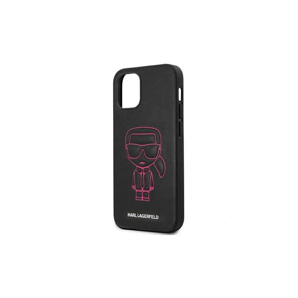 Etui Karl Lagerfeld KLHCP12SPCUIKPI Apple iPhone 12 mini różowy/pink hardcase Karl Ikonik Outline