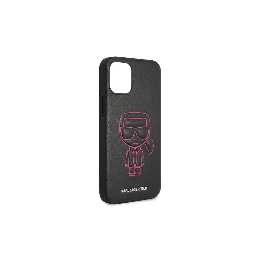 Etui Karl Lagerfeld KLHCP12SPCUIKPI Apple iPhone 12 mini różowy/pink hardcase Karl Ikonik Outline