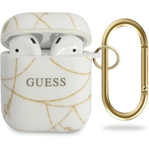 Kup Guess GUACA2TPUCHWH Apple AirPods cover alb/white Colecția Aurului Lanț - GUE665WHT - {ean13} - Sklep Home Screen
