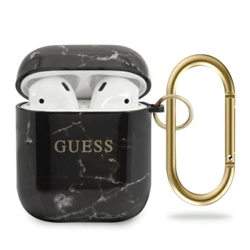 Kup Guess GUACA2TPUMABK Apple AirPods cover negru/black Marble Collection - GUE666BLK - {ean13} - Sklep Home Screen