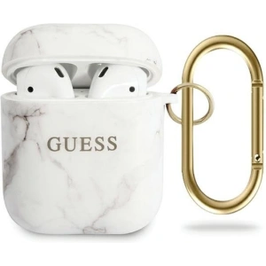 Kup Guess GUACA2TPUMAWH Apple AirPods cover biały/white Marble Collection - GUE667WHT - {ean13} - Sklep Home Screen