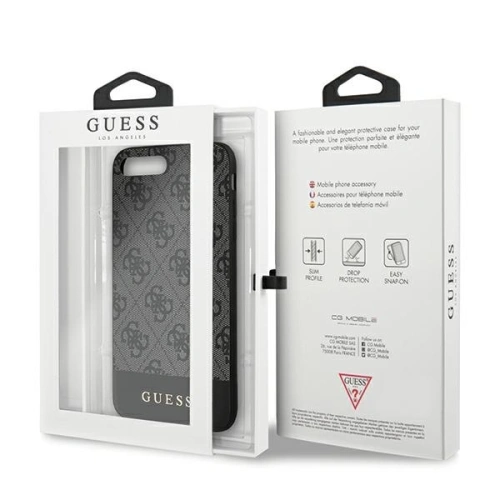 Kup Guess Apple GUHCI8LG4GLGR iPhone 7/8 Plus grau/grau Hartschalenetui 4G Stripe Kollektion - GUE673GRY - {ean13} - Sklep Home Screen