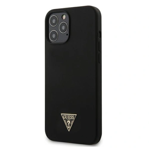 Kup Etui Guess GUHCP12LLSTMBK Apple iPhone 12 Pro Max black/czarny hardcase Silicone Triangle Logo - GUE676BLK - {ean13} - Sklep Home Screen