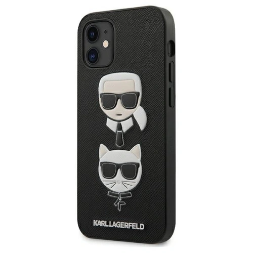 Kup Karl Lagerfeld Apple Tasche KLHCP12SSAKICKCBK iPhone 12 mini schwarz/schwarz Hardcase Saffiano Ikonik Karl&Choupette Head - KLD374BLK - {ean13} - Sklep Home Screen