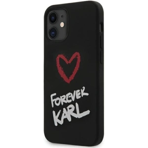 Kup Etui Karl Lagerfeld KLHCP12SSILKRBK Apple iPhone 12 mini fekete/black hardcase Silicone Forever Karl - KLD375BLK - {ean13} - Sklep Home Screen