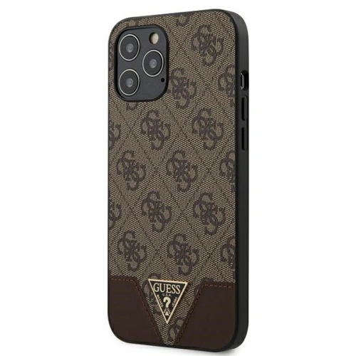 Kup Etui Guess GUHCP12LPU4GHBR Apple iPhone 12 Pro Max brązowy/brown hardcase 4G Triangle Collection - GUE679BR - {ean13} - Sklep Home Screen
