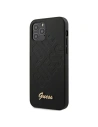 Guess Apple Tasche GUHCP12LPUILGBK iPhone 12 Pro Max schwarz/schwarz Hardcase Iridescent Love Script Gold Logo