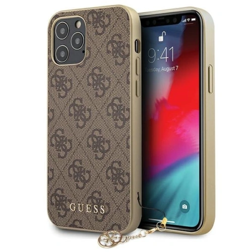 Kup Etui Guess GUHCP12MGF4GBR Apple iPhone 12/12 Pro brązowy/brown hardcase 4G Charms Collection - GUE685BR - {ean13} - Sklep Home Screen