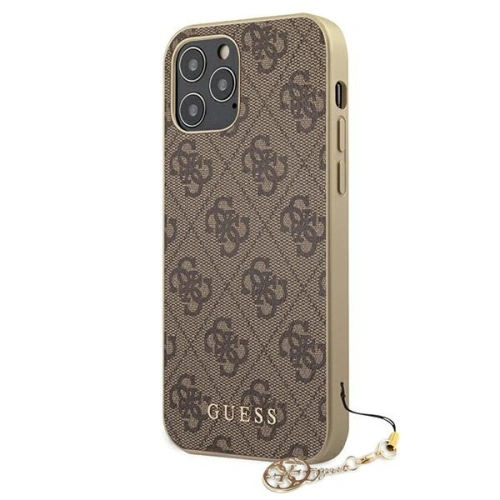 Kup Etui Guess GUHCP12MGF4GBR Apple iPhone 12/12 Pro brązowy/brown hardcase 4G Charms Collection - GUE685BR - {ean13} - Sklep Home Screen
