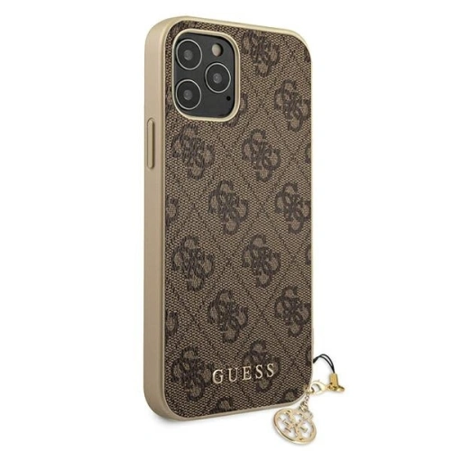 Kup Etui Guess GUHCP12MGF4GBR Apple iPhone 12/12 Pro brązowy/brown hardcase 4G Charms Collection - GUE685BR - {ean13} - Sklep Home Screen