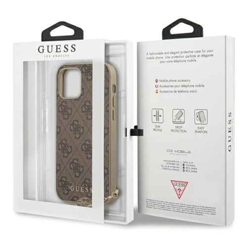 Kup Etui Guess GUHCP12MGF4GBR Apple iPhone 12/12 Pro brązowy/brown hardcase 4G Charms Collection - GUE685BR - {ean13} - Sklep Home Screen