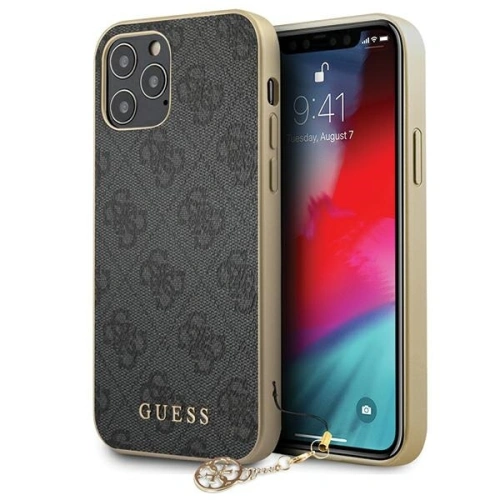 Kup Etui Guess GUHCP12MGF4GGR Apple iPhone 12/12 Pro szürke/grey hardcase 4G Charms Collection - GUE686GRY - {ean13} - Sklep Home Screen