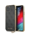 Etui Guess GUHCP12MGF4GGR Apple iPhone 12/12 Pro szürke/grey hardcase 4G Charms Collection