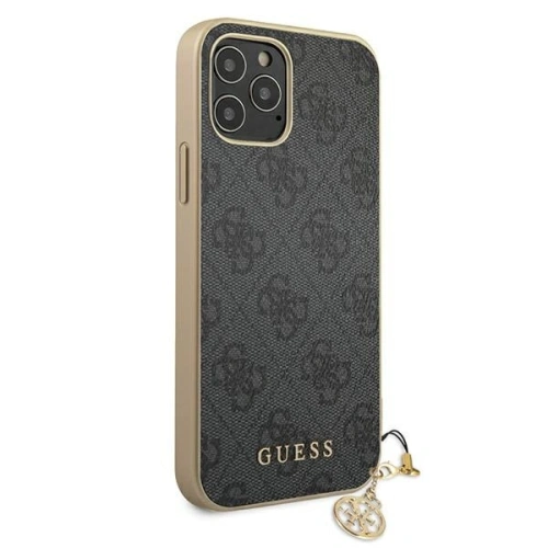 Kup Guess Apple Tasche GUHCP12MGF4GGR iPhone 12/12 Pro grau/grau Hartschale 4G Charms Collection - GUE686GRY - {ean13} - Sklep Home Screen
