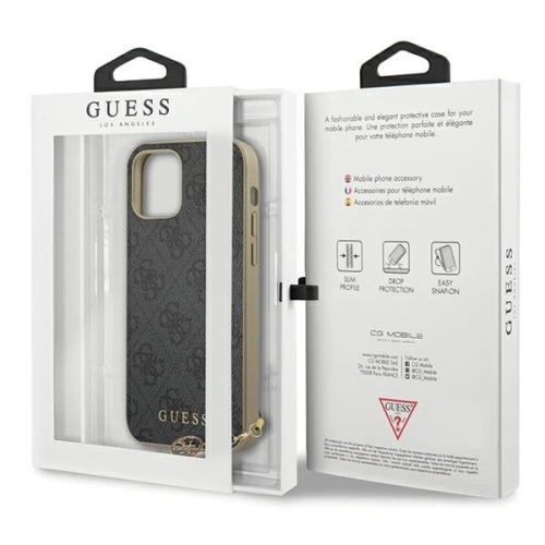 Kup Etui Guess GUHCP12MGF4GGR Apple iPhone 12/12 Pro szürke/grey hardcase 4G Charms Collection - GUE686GRY - {ean13} - Sklep Home Screen