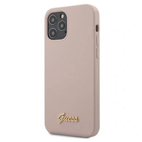 Kup Etui Guess GUHCP12MLSLMGLP Apple iPhone 12/12 Pro roz light/roz hardcase Silicon Script Logo Aurit - GUE688PNK - {ean13} - Sklep Home Screen