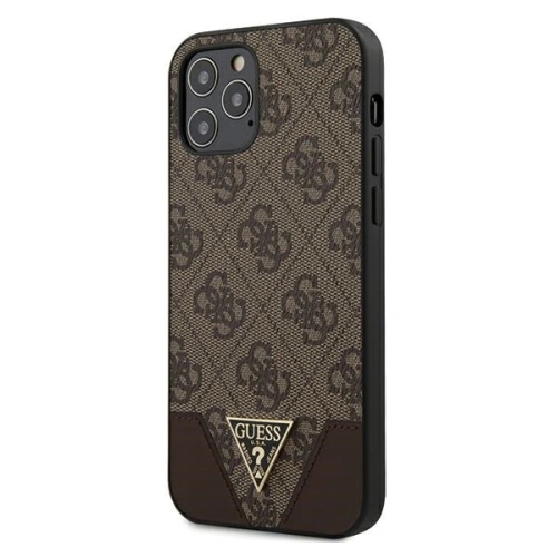 Kup Etui Guess GUHCP12MPU4GHBR Apple iPhone 12/12 Pro hnědý/brown hardcase 4G Triangle Collection - GUE692BR - {ean13} - Sklep Home Screen