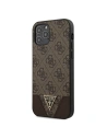Etui Guess GUHCP12MPU4GHBR Apple iPhone 12/12 Pro barna/brown kemény tok 4G Triangle Collection